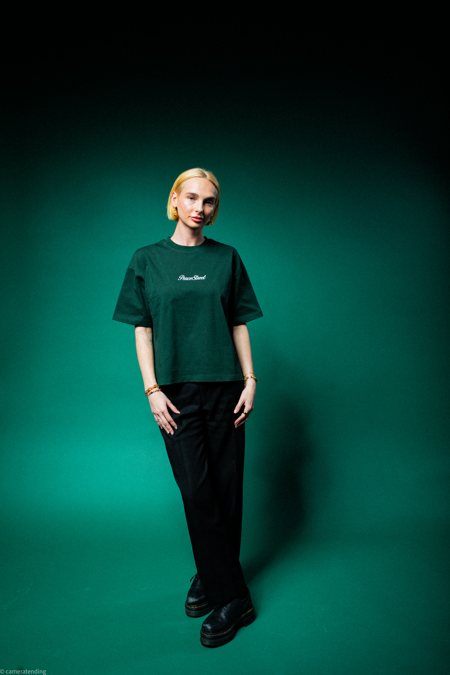 BOX FIT T-SHIRT (CROPPED) - Green